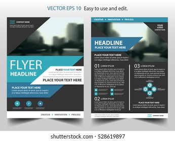 Blue abstract annual report Brochure design template vector. Business Flyers infographic magazine poster.Abstract layout template ,Book Cover presentation portfolio.