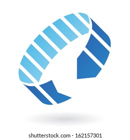 Blue Abstract Arrow Icon