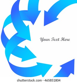 Blue Abstract arrow with place for text presentation abstract background. Marketing Presentation arrow background. vector illustration