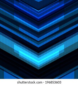Blue abstract arrows background. Vector illustration.