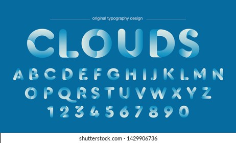 Blue Abstract Artistic Font Design