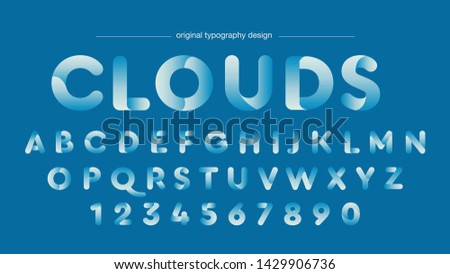 Blue Abstract Artistic Font Design