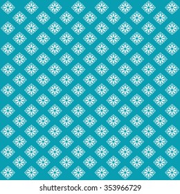 Blue abstract bacground with flowers. 