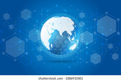 Blue abstract background 