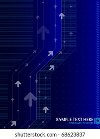 Abstrakter blauer Hintergrund mit braunem Hintergrund und Platz für Ihren Text