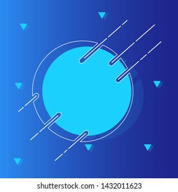Blue abstract background, banner with round frame, colorful creative frames for advertising text. Trendy minimal design, modern graphic design. vector illustration, eps 10 