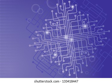 blue abstract background based on geometric structure