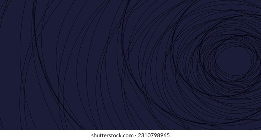 fondo abstracto azul y onda de línea negra 