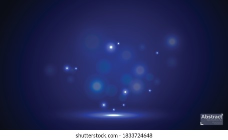 Blue abstract background with bokeh can be used in poster, banner, flyer ans website.