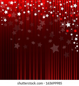 Blue abstract background with bright stars