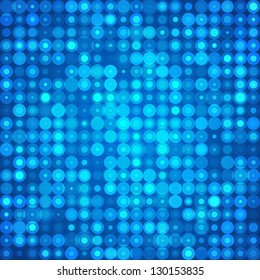 Blue abstract background with bubbles for your business artwork. Vector illustration.