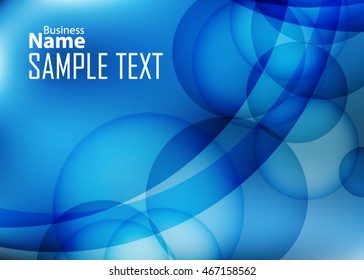 Blue abstract background for business card or banner