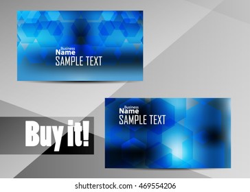 Blue abstract background for business card or banner