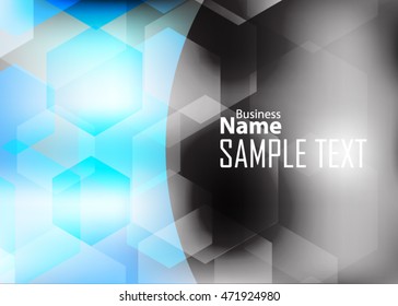 Blue abstract background for business card or banner