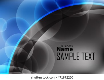 Blue abstract background for business card or banner