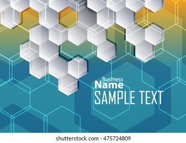 Blue abstract background for business card, banner or template. Background with waves. Illustration of abstract background with bright element