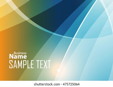 Blue abstract background for business card, banner or template. Background with waves. Illustration of abstract background with bright element