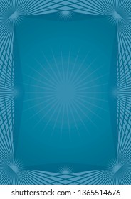 Blue  Abstract background certificate.
Decorative blue background with abstract stylized sun motive. Useful for certificate. Vector available.