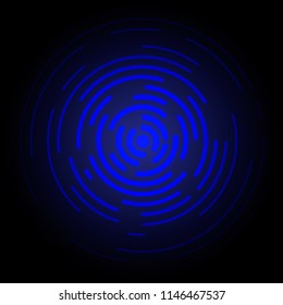 blue abstract background. circle design button, data access identification