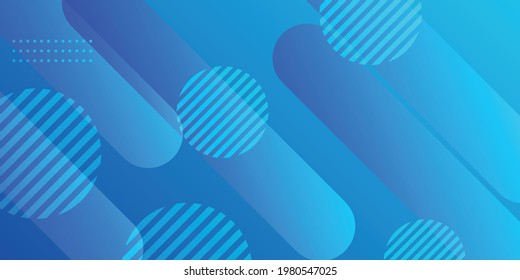 Fondo abstracto azul con formas geométricas de círculo. Ilustración vectorial para folletos, tarjeta de visita, portada corporativa, afiche, diseño de presentación, portafolio, volante, banner, sitio web