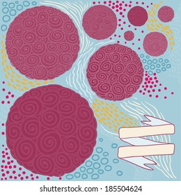 blue abstract background with circles