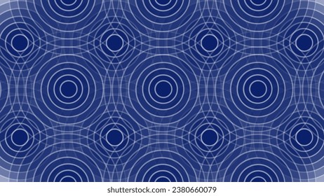 Blue abstract background with circles