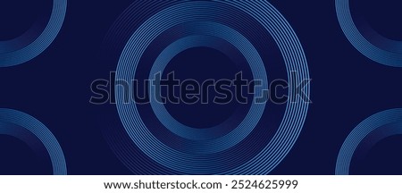 A blue abstract background with circles like circles and lines.