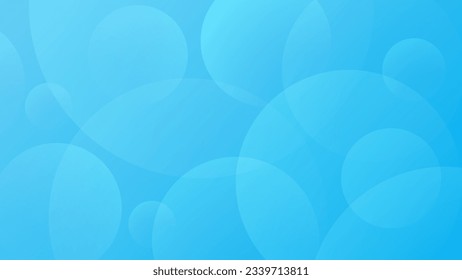 Blue abstract background with circles as main elements.