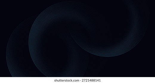 Fundo abstrato azul com linhas circulares, tecnologia futurista template.eps 10.    