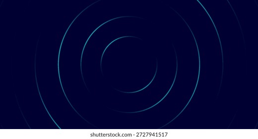 Blue abstract background with circular lines, technology futuristic template. Vector illustration, Eps 10