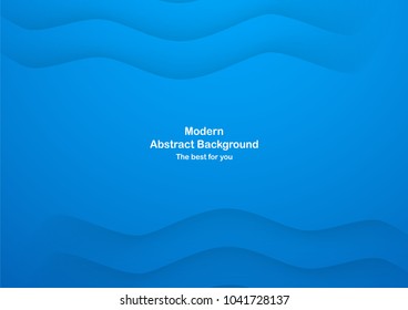 Blue abstract background with copy space for text. Modern template for cover, web banner, screen and magazine. Vector design with wave and curve concept.