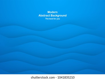 Blue abstract background with copy space for text. Modern template for cover, web banner, screen and magazine. Vector design with wave and curve concept.