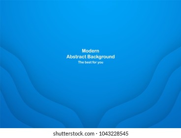 Blue abstract background with copy space for text. Modern template for cover, web banner, screen and magazine. Vector design with wave and curve concept.