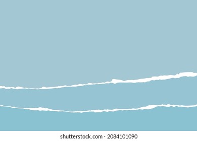 Blue Abstract Background with copy space. Abstract waves. Ocean waves with foam. Minimalist landscape design. Curved lines resembling sea water. Vector illustration contemporary collages.