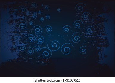 blue abstract background with curly texture