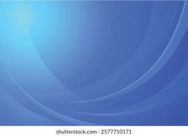 Blue abstract background with curve lines