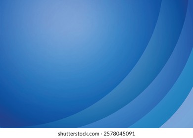 Blue abstract background with curve lines