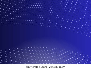 Blue abstract background with curved dotted lines 