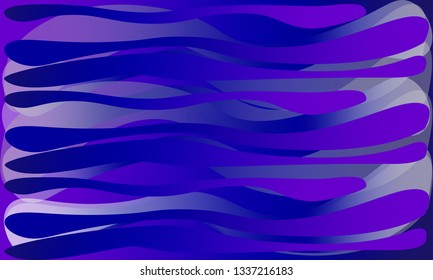 Blue abstract background, curved painted horizontal stripes.