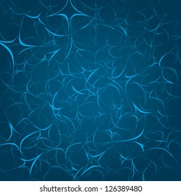 Blue abstract background with curves lines. Different curves (dark, blue). Modern composition.