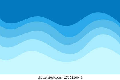 Fondo abstracto azul Patrón de curvas y líneas de ondas. Fondo sin fisuras de Vector abstracto de flujo de agua. Líneas de la onda del lago del verano, paisaje abstracto de la curva del flujo de agua de las olas de la playa, fondo inconsútil vibrante del Vector de la textura textil de seda.