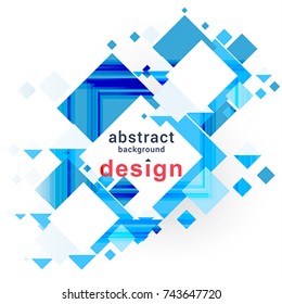 Blue Abstract Background Design with Geometric Shapes Such as Square. Vector, illustration, eps10