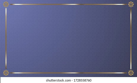blue abstract background. designed with ornament and gold frames