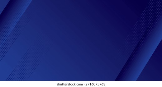 Blue abstract background diagonal geometric shape with halftone. Modern fiber textured vector