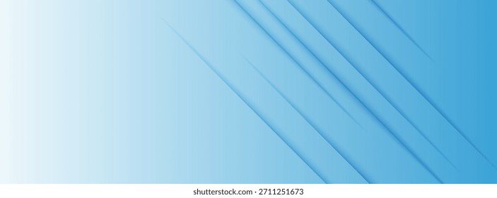 Blauer abstrakter Hintergrund mit diagonalen Linien und weichem Farbverlauf. Anzug für Banner, Web, Broschüre. Vektorgrafik