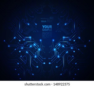 blue Abstract background of digital technologies 