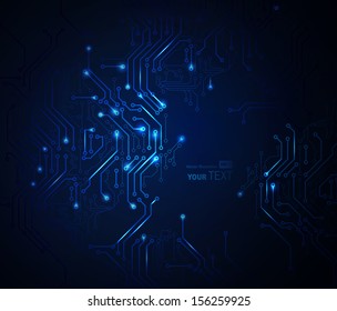 blue Abstract background of digital technologies 