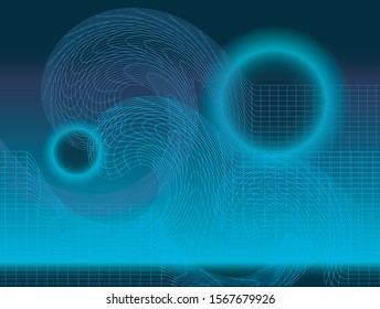 The blue abstract background in digital technology world concept or imagination in the future.