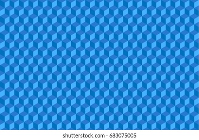 Blue abstract background of dimensional objects
