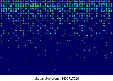 blue abstract background with dots and stars